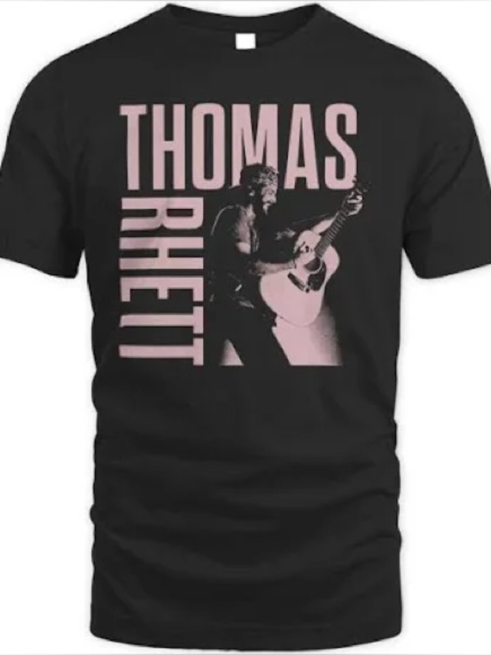 Thomas Rhett Graphic Tee in black  with Pink Print